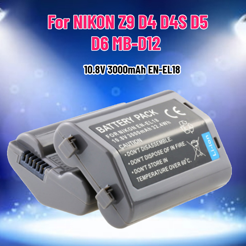 Drone Camera Action - 10.8V 3000mAh EN-EL18 EN-EL18A EN-EL18B BATTERIJ