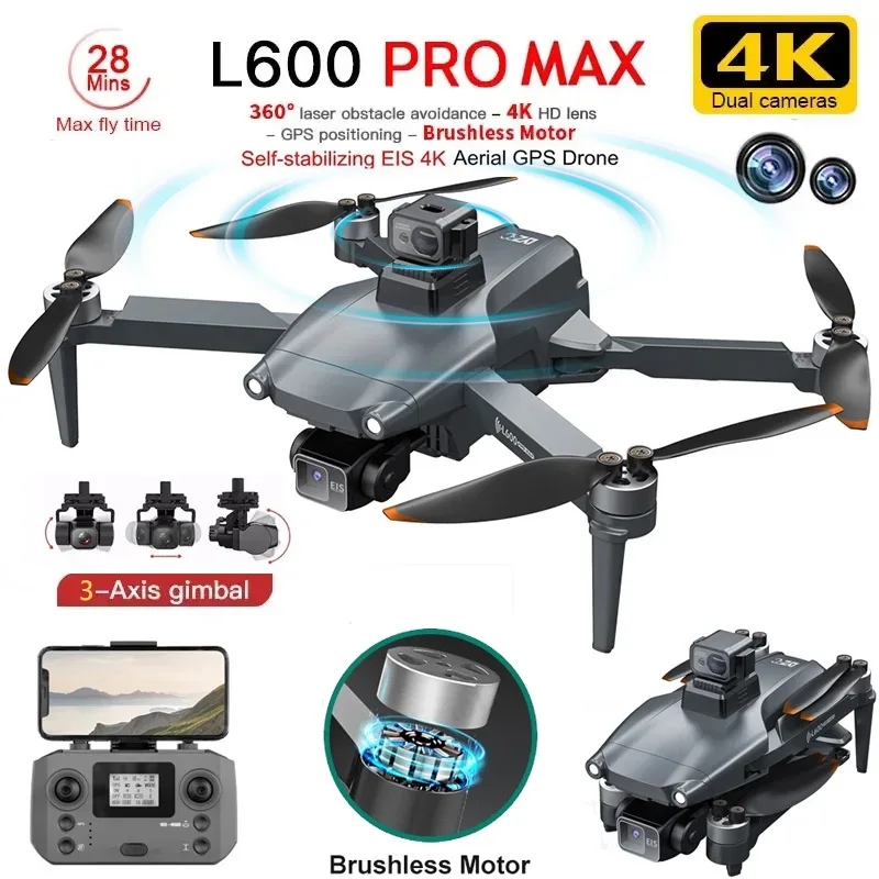 Drone Camera 4K - L600 PRO MAX GPS Drone Professionele