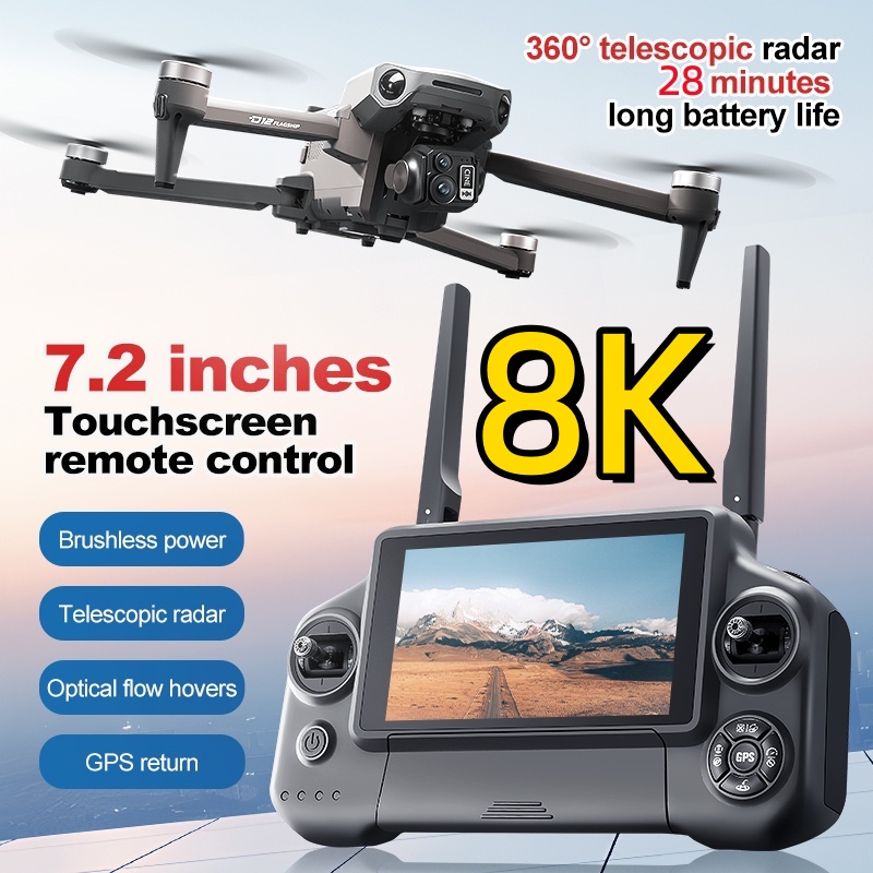 8K 3-assige Gimbal Brushless 7 - Drone Camera 4K recensie en prijs